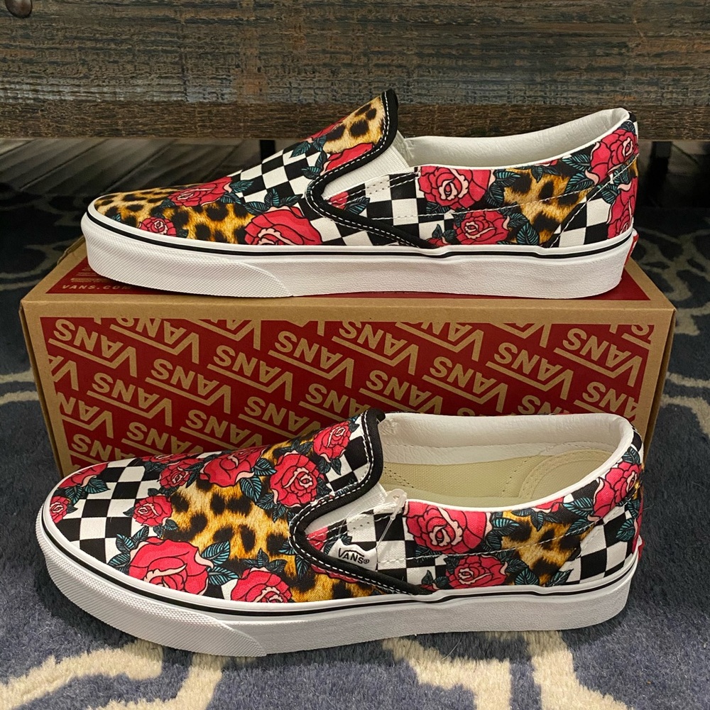 Vans Classic Slip-on Rose Animal Check